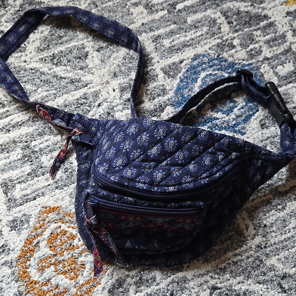 Vintage Vera Bradley Quilted Blue Fanny Pack Bag